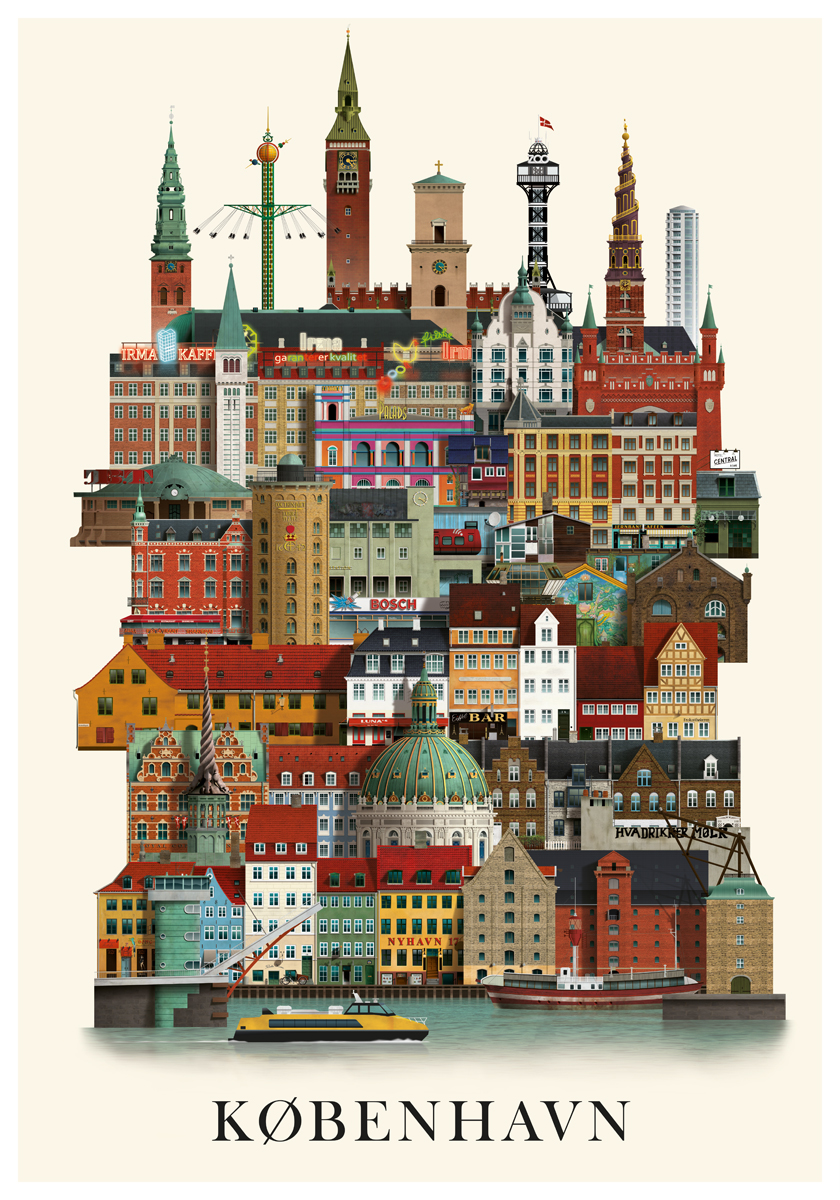Copenhagen poster by Martin Schwartz