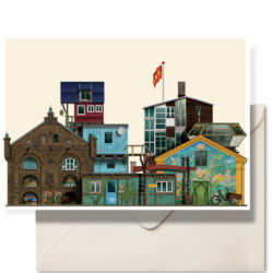 Christiania double card by Danish illustrator Martin Schwartz