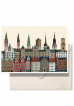 Copenhagen double card by Danish illustrator Martin Schwartz