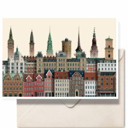Copenhagen double card by Danish illustrator Martin Schwartz