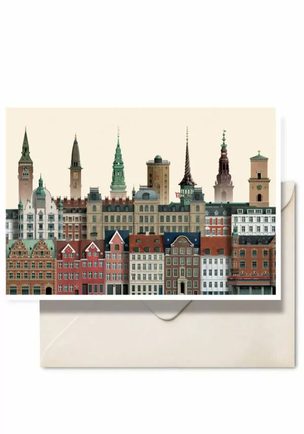 Copenhagen double card by Danish illustrator Martin Schwartz