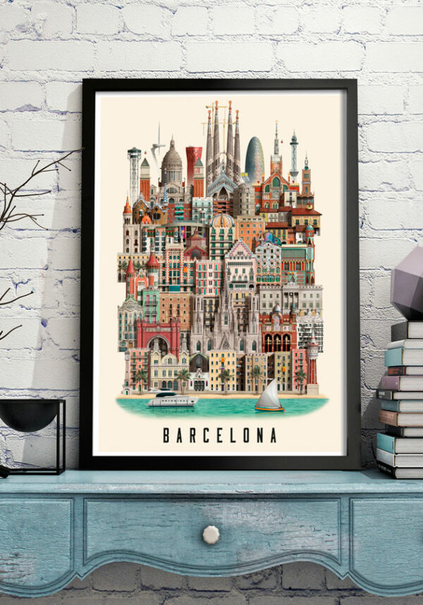 Barcelona poster by Martin Schwartz