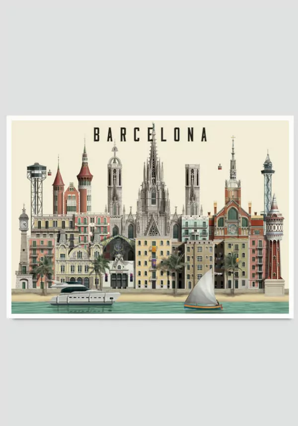 Barcelona card by Martin Schwartz