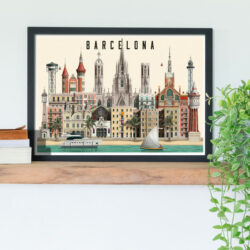 Barcelona card by Martin Schwartz