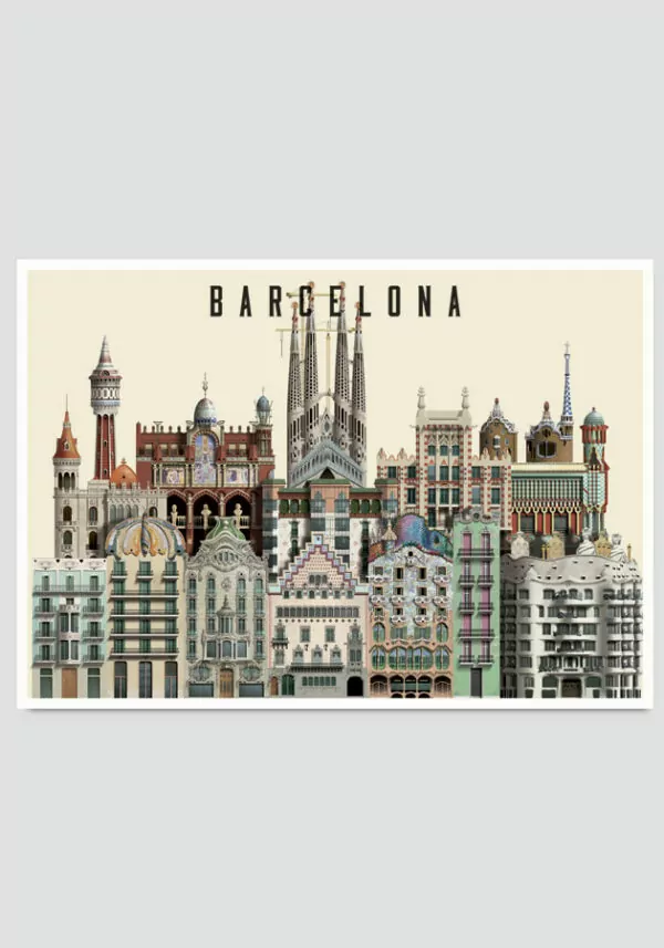 Barcelona card by Martin Schwartz