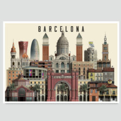 Barcelona card by Martin Schwartz