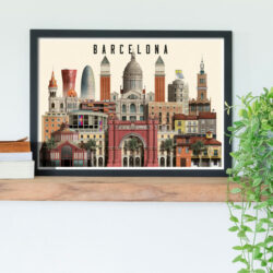 Barcelona card by Martin Schwartz