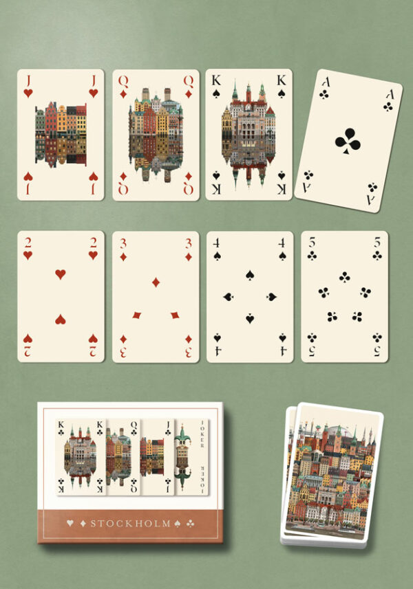 Stockholm Playing Cards Gift box with 2 decks - Image 2