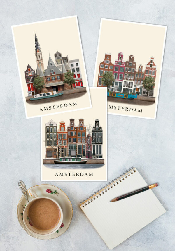 Amsterdam postcards by Martin Schwartz