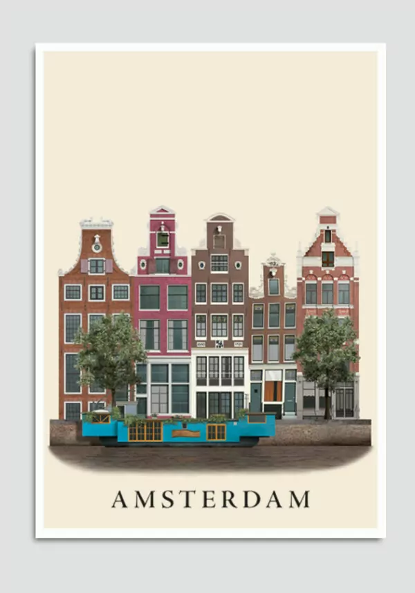 Amsterdam postcard by Martin Schwartz