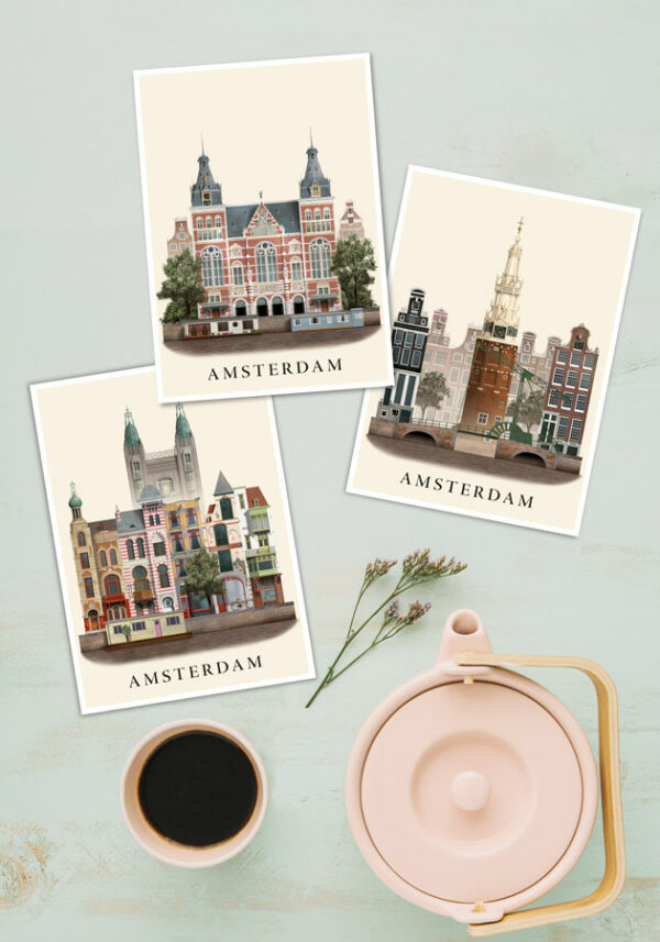 Amsterdam postcards by Martin Schwartz