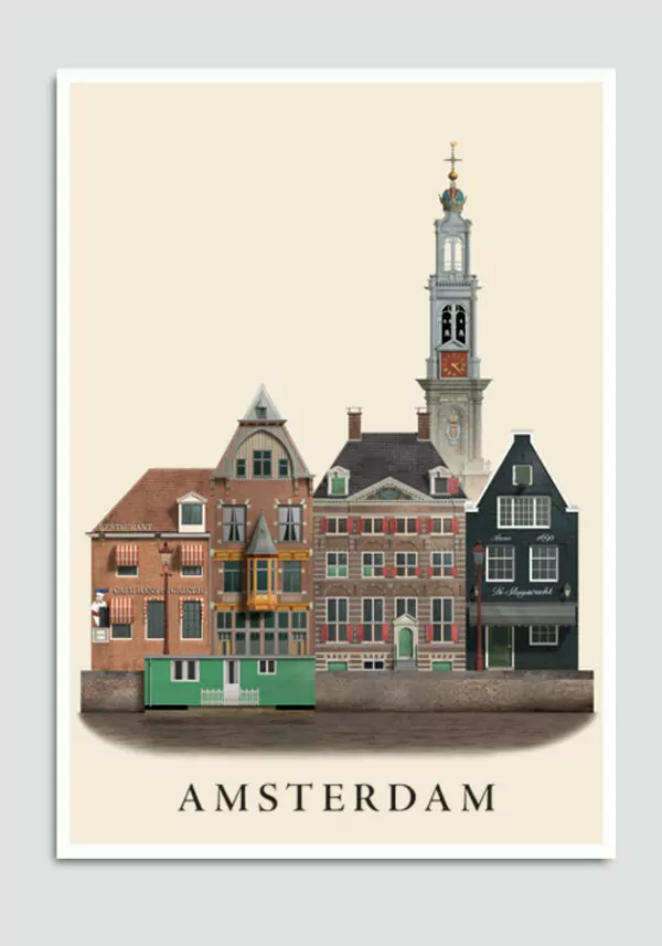 Amsterdam postcard by Martin Schwartz