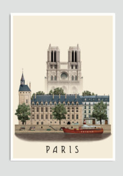 Paris postcard by Martin Schwartz
