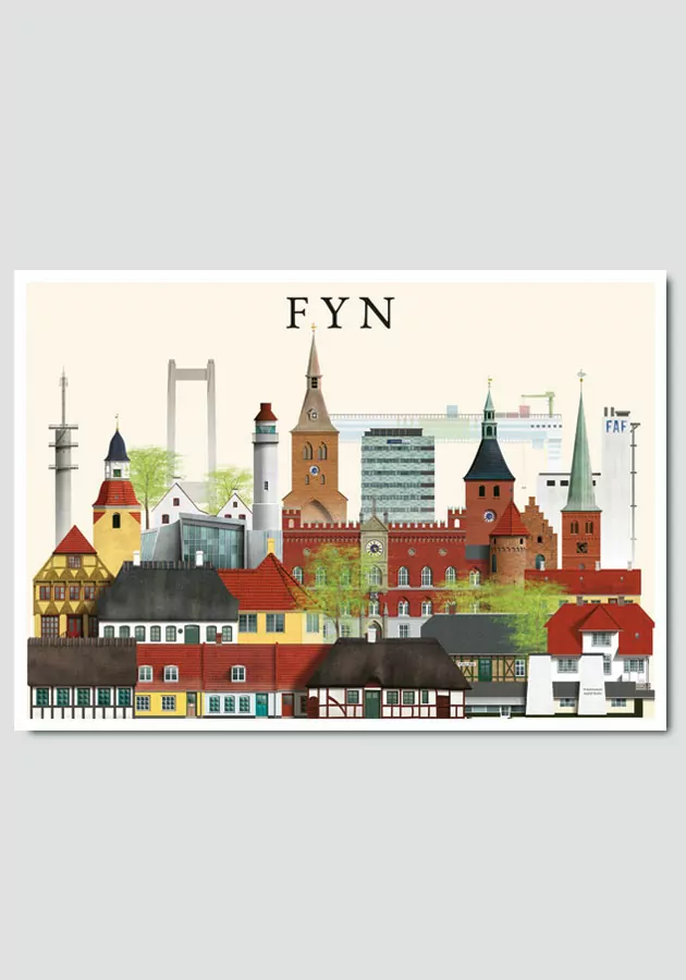 1 kolli Fyn postkort (10 i kolli)