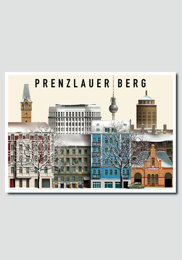 1 kolli Prenzlauer Berg postkort (10 i kolli)